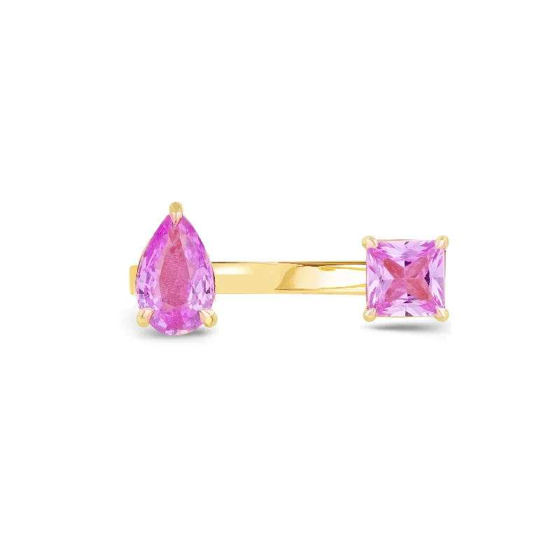 women's rings trendy and stylish -Pink Sapphire Reign Ring