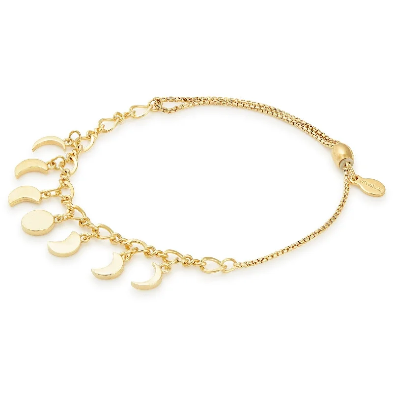 women's bracelets pearl strand -Moon Phase Pull Chain Bracelet