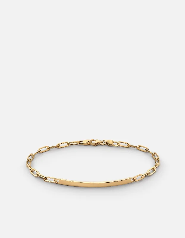 women's bracelets Christmas gift -2.5mm ID Volt Chain Bracelet, Gold Vermeil