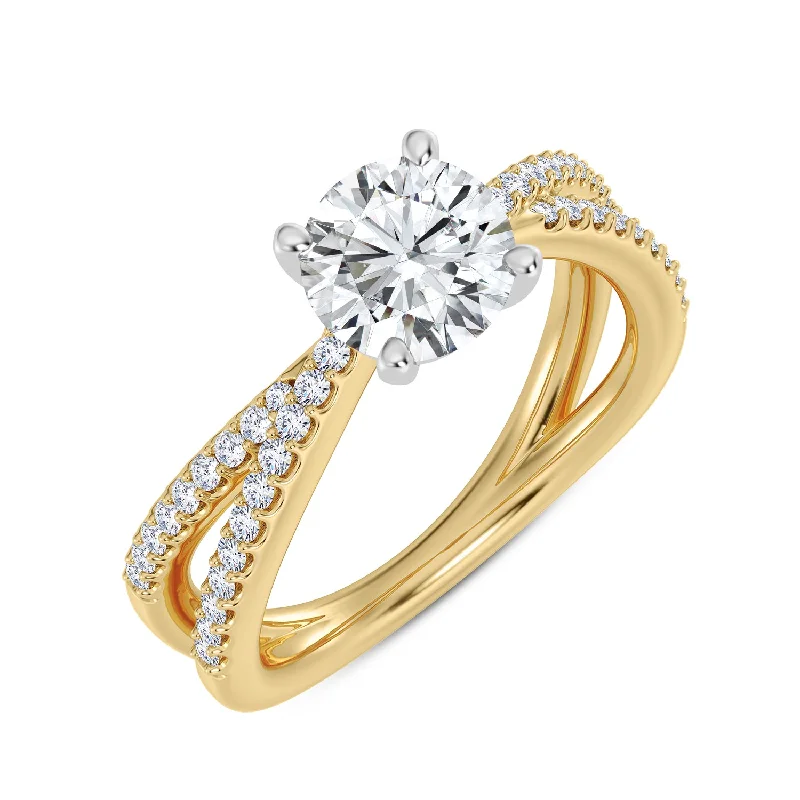 women's engagement rings pear cut -Diamond Semi-Mount Engagement Ring