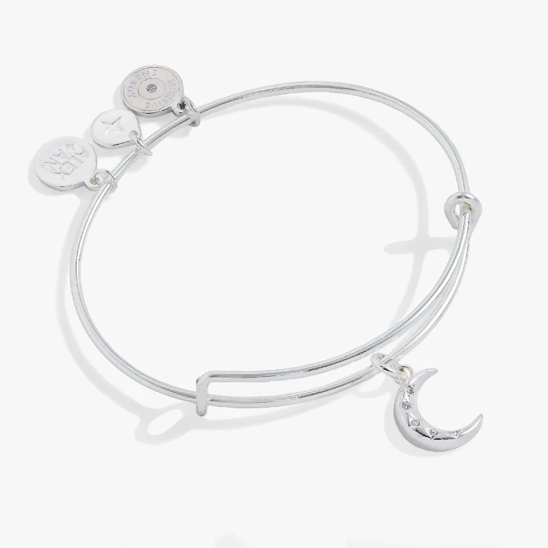 women's bracelets star charm -Moon Charm Bangle