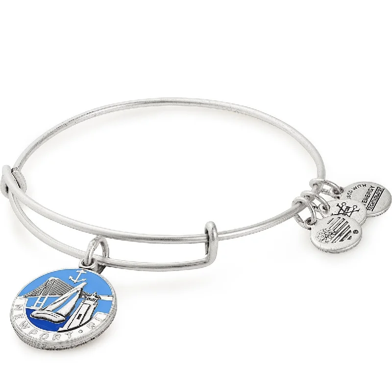 women's bracelets with engraved message -Newport Charm Bangle