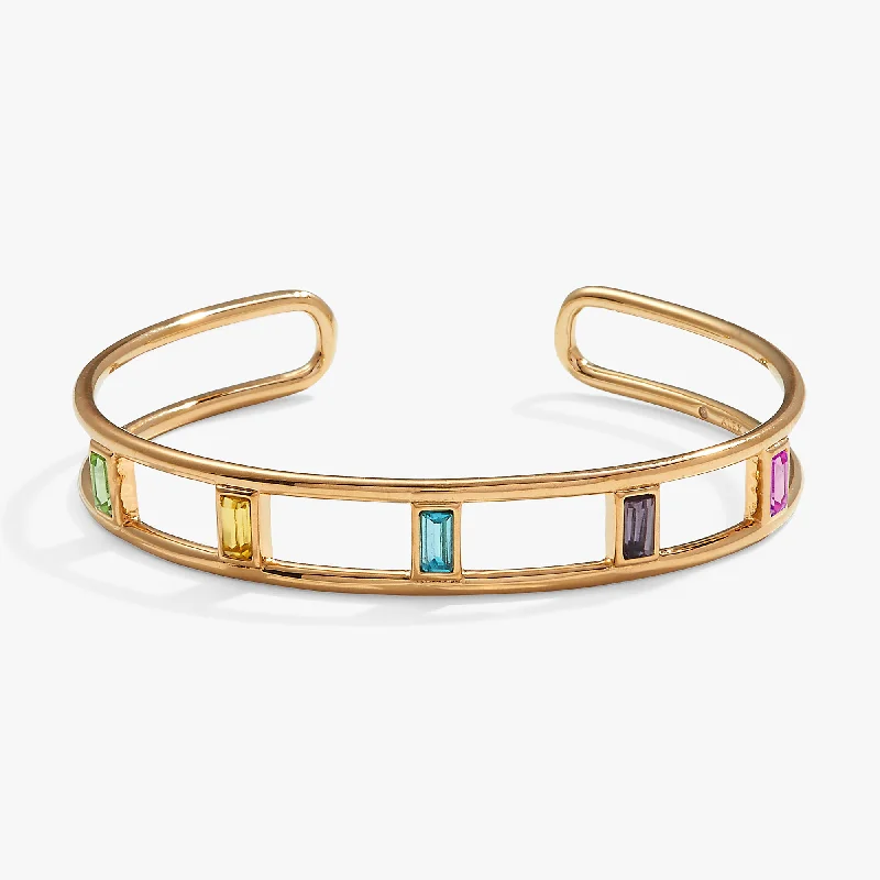 women's bracelets luxury elegance -Multicolor Crystal Cuff Bracelet