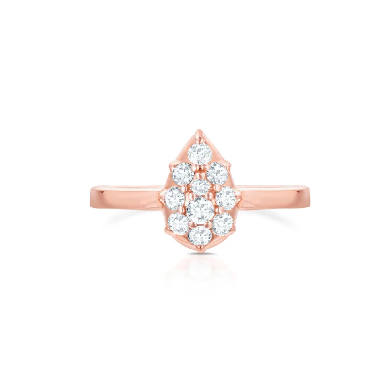 women's rings floral design -Elixir Pinky Ring