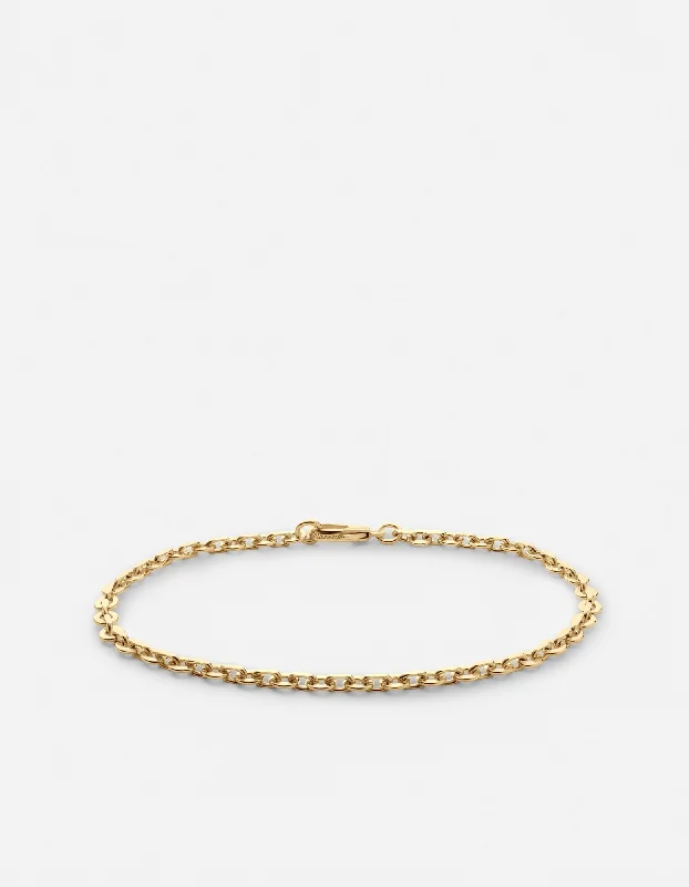 women's bracelets antique design -Rio Chain Bracelet, Gold Vermeil