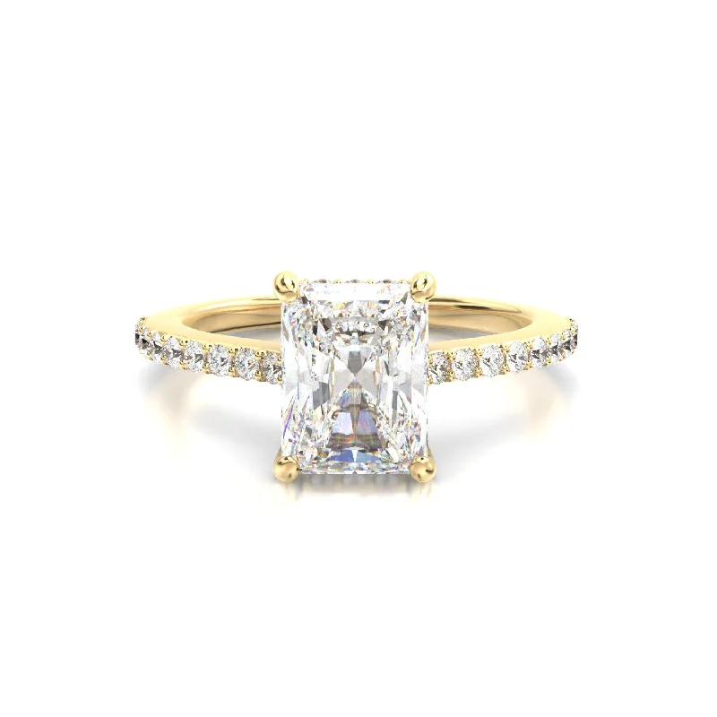 women's engagement rings delicate band -Teresa Luxe Engagement Ring