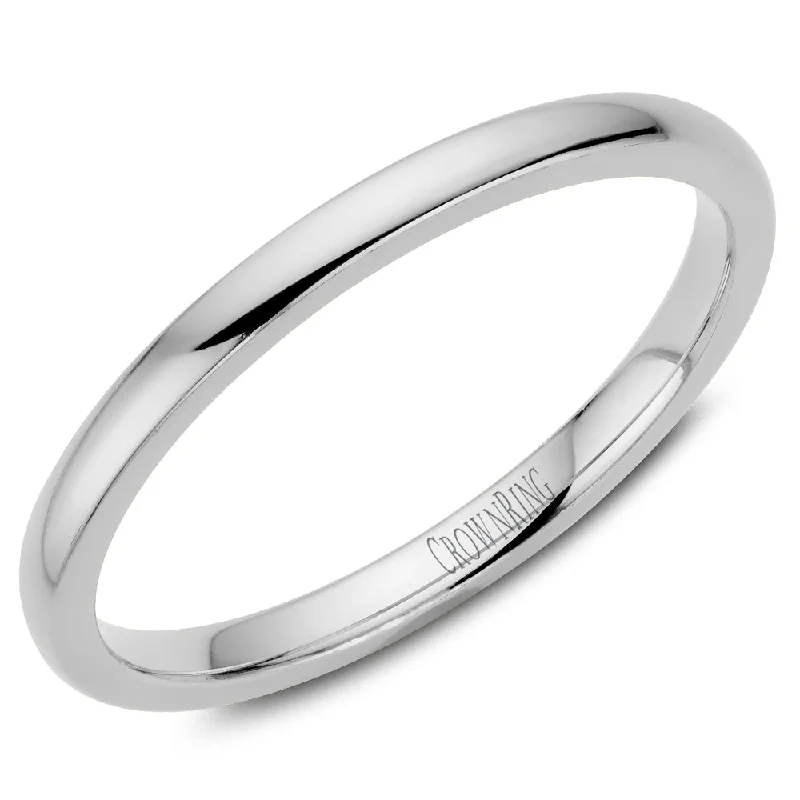 women's engagement rings love and romance -Women's Narrow White Gold Wedding Band