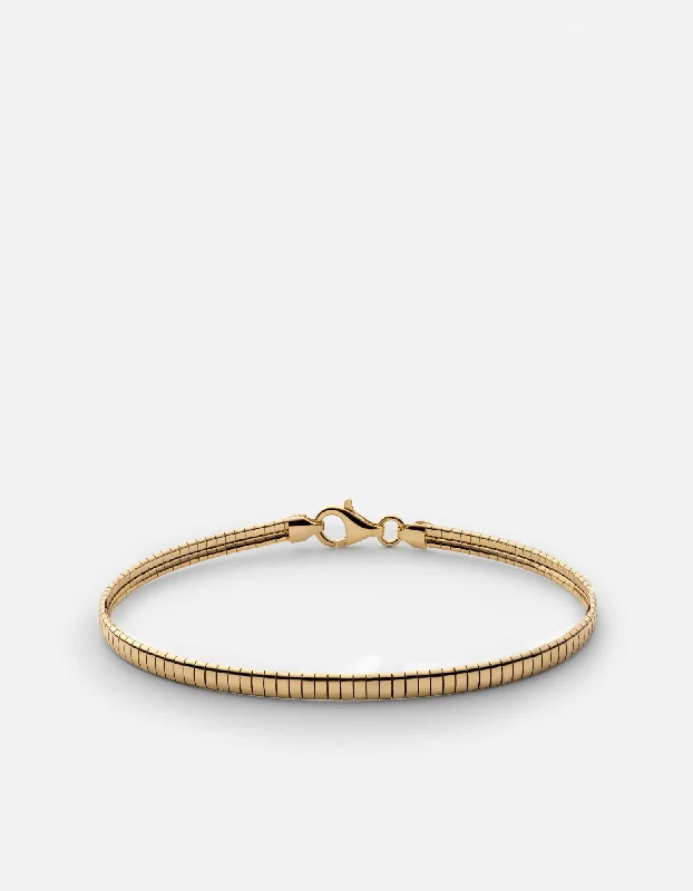 women's bracelets ethically sourced -Revel Chain Bracelet II, Gold Vermeil