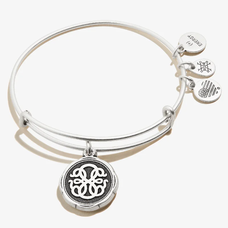 women's bracelets butterfly design -Path of Life® Embossed Charm Bangle