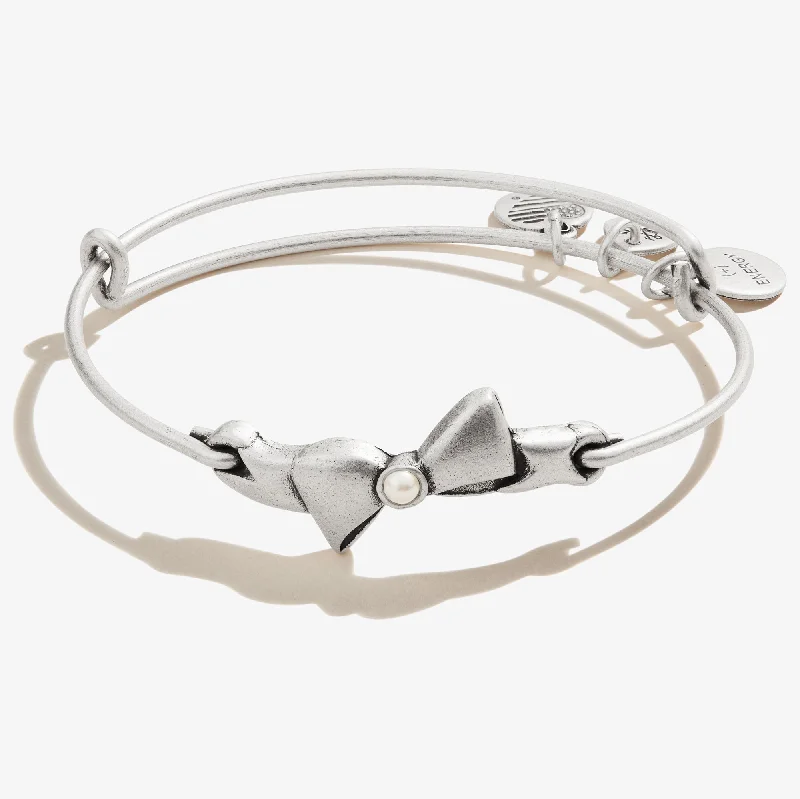 women's bracelets fine jewelry -Promise Bow Inline Charm Bangle