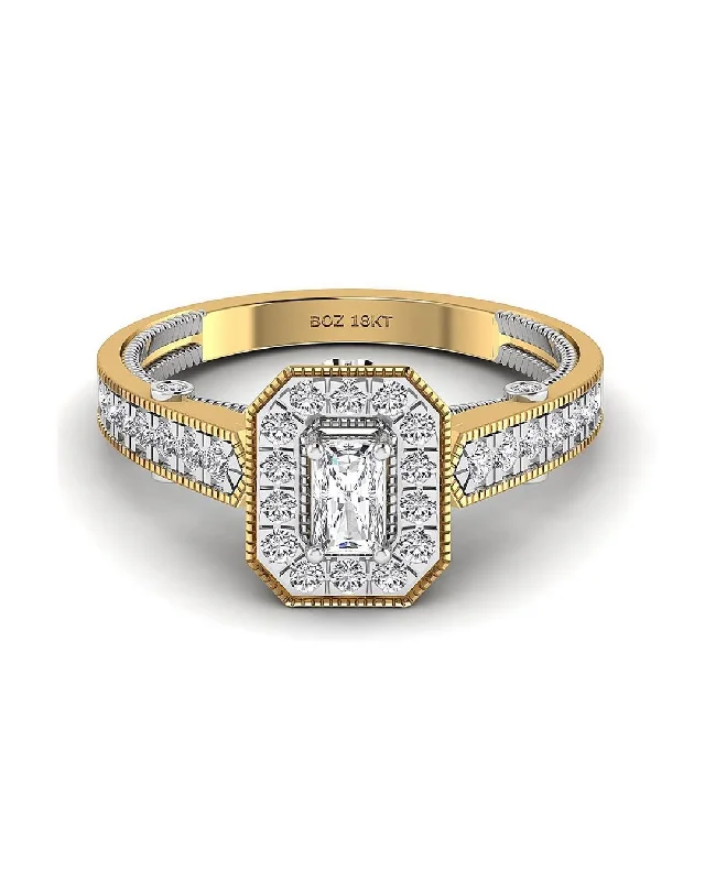 women's engagement rings conflict-free diamonds -Nala Radiant Natural Diamond Engagement Ring in 18K Gold