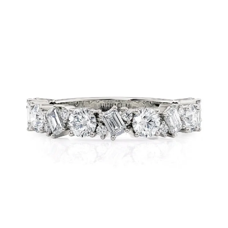 women's engagement rings floral engraving -1.28ctw Mixed-Cut Diamond Wedding Band