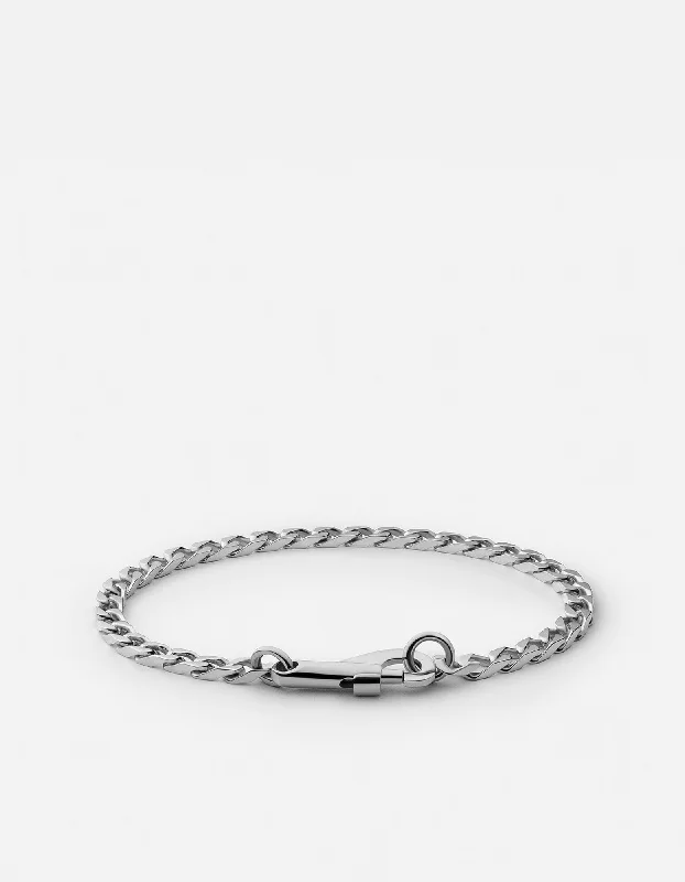 women's bracelets high-end fashion -4mm Snap Chain Bracelet, Sterling Silver