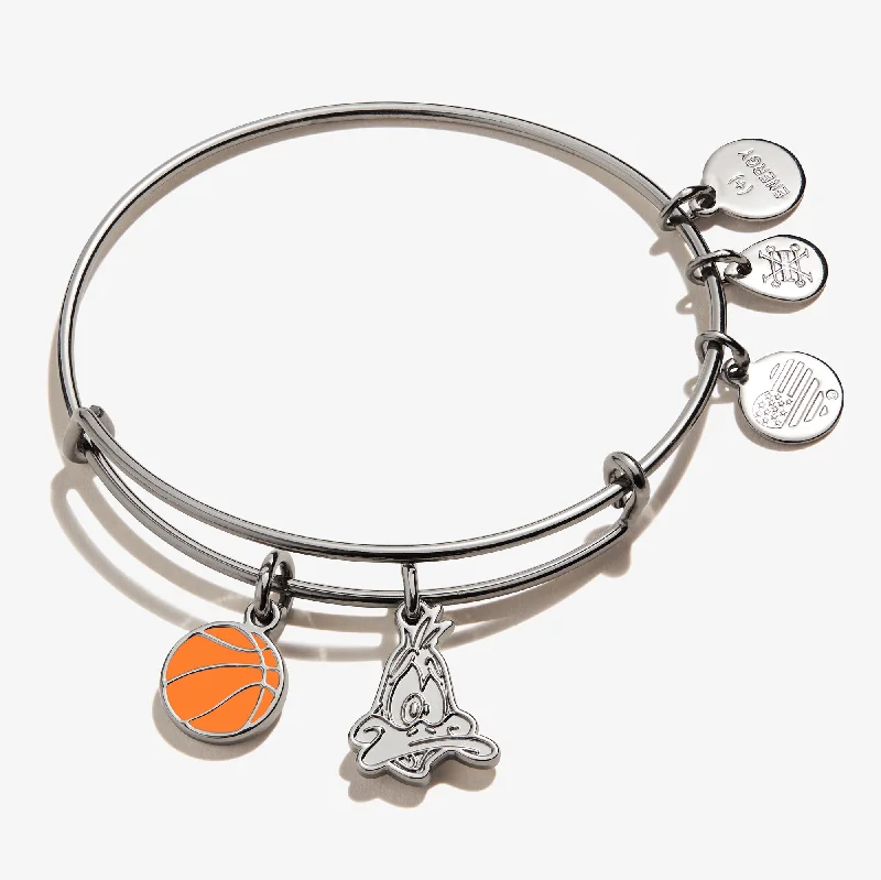 women's bracelets classic style -Space Jam Daffy Duck Duo Charm Bangle