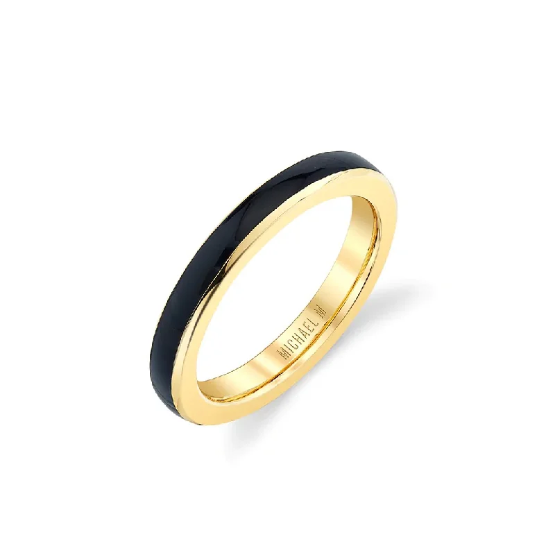 women's rings anniversary band -Black Chroma Stacking Ring