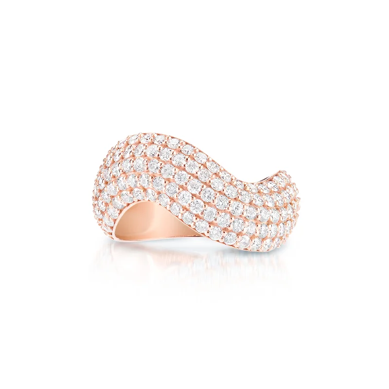 women's rings gold -Wave Ring