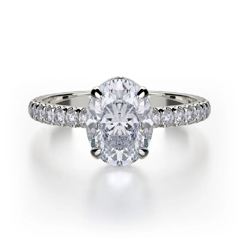 women's engagement rings affordable options -0.32ctw Oval Diamond Engagement Ring