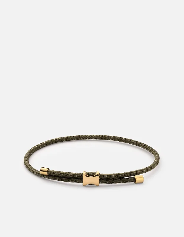 women's bracelets minimalist band -Orson Pull Bungee Rope Bracelet, Gold Vermeil