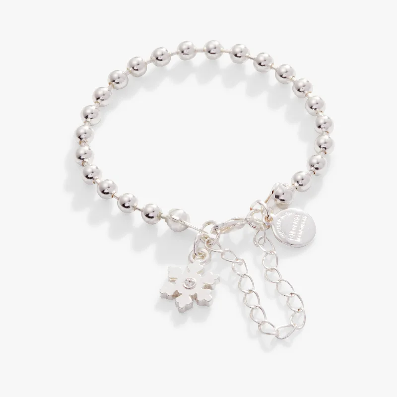 women's bracelets bold and stylish -Snowflake Ball Chain Bracelet