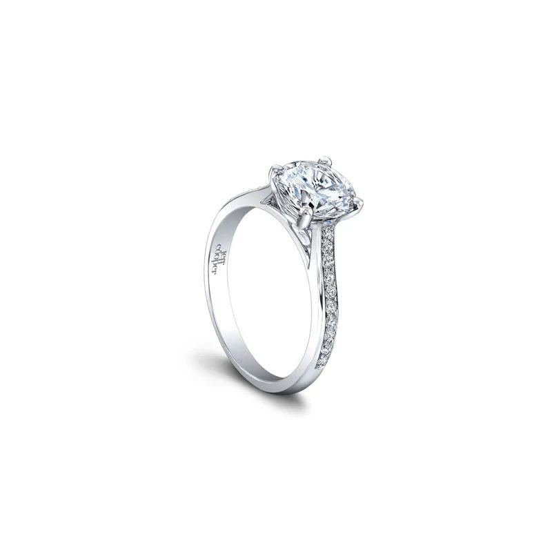 women's engagement rings round cut -Carie Engagement Ring