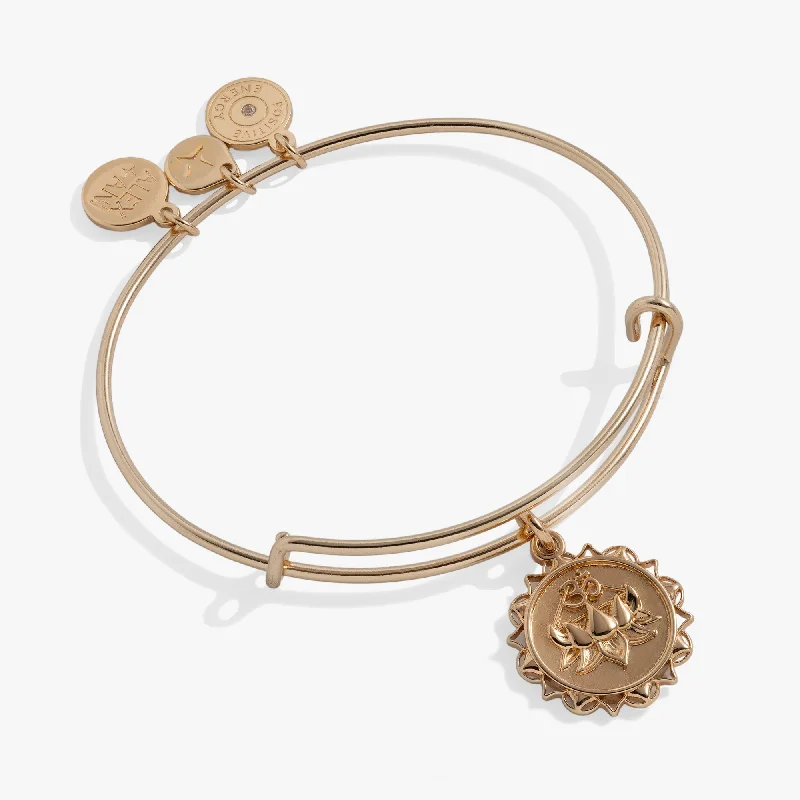 women's bracelets ruby -Lotus Peace Bangle