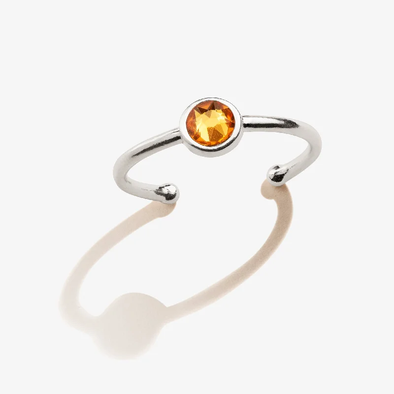 women's rings fine jewelry -Topaz Birthstone Ring, November