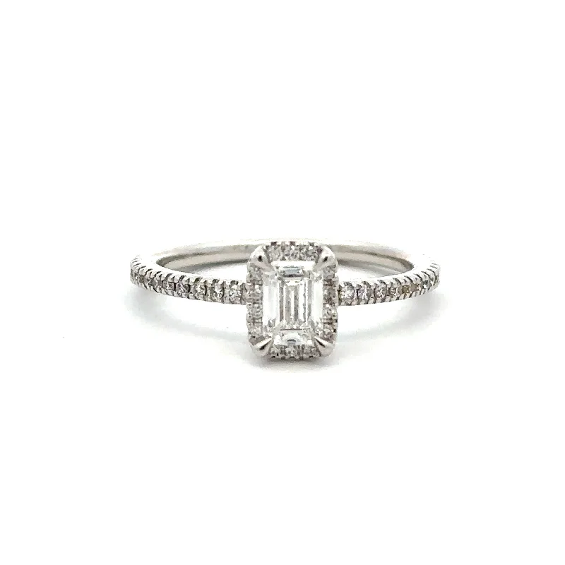 women's engagement rings art deco -Lab Grown Diamond Engagement Ring