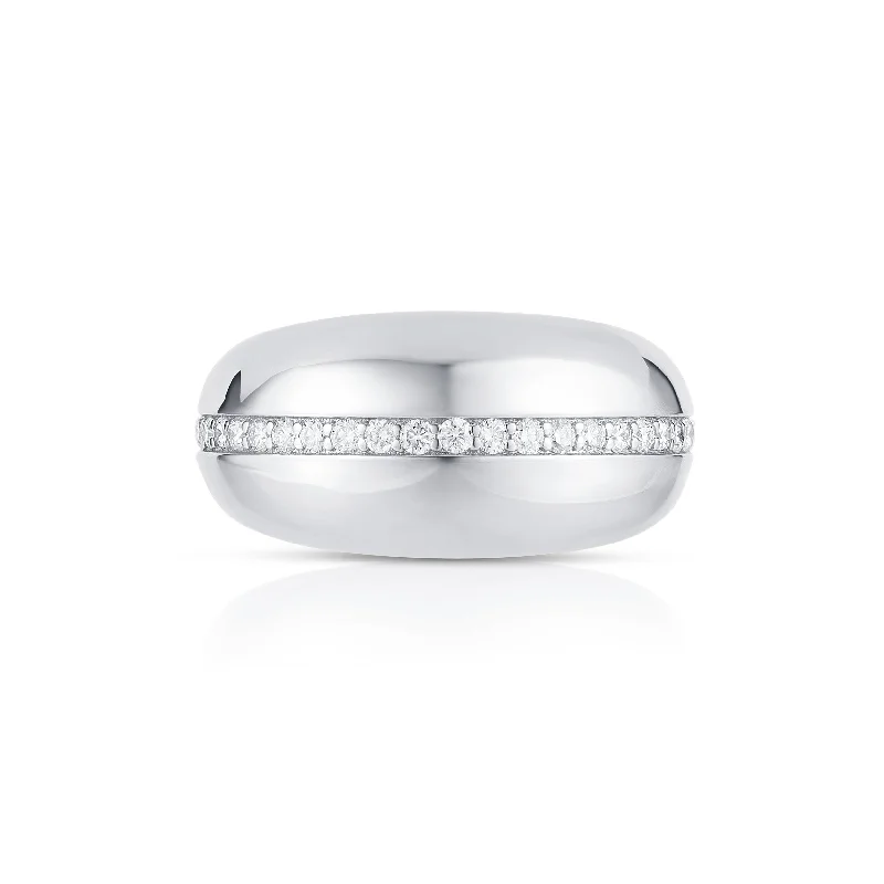 women's rings sleek and modern -Diamond Bubble Ring