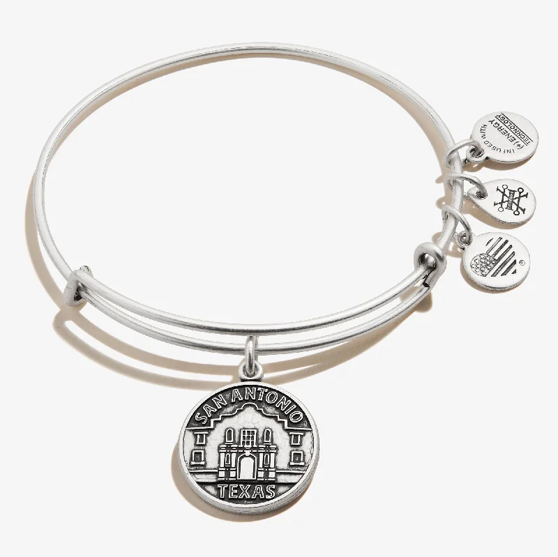 women's bracelets with mixed metals -San Antonio Charm Bangle