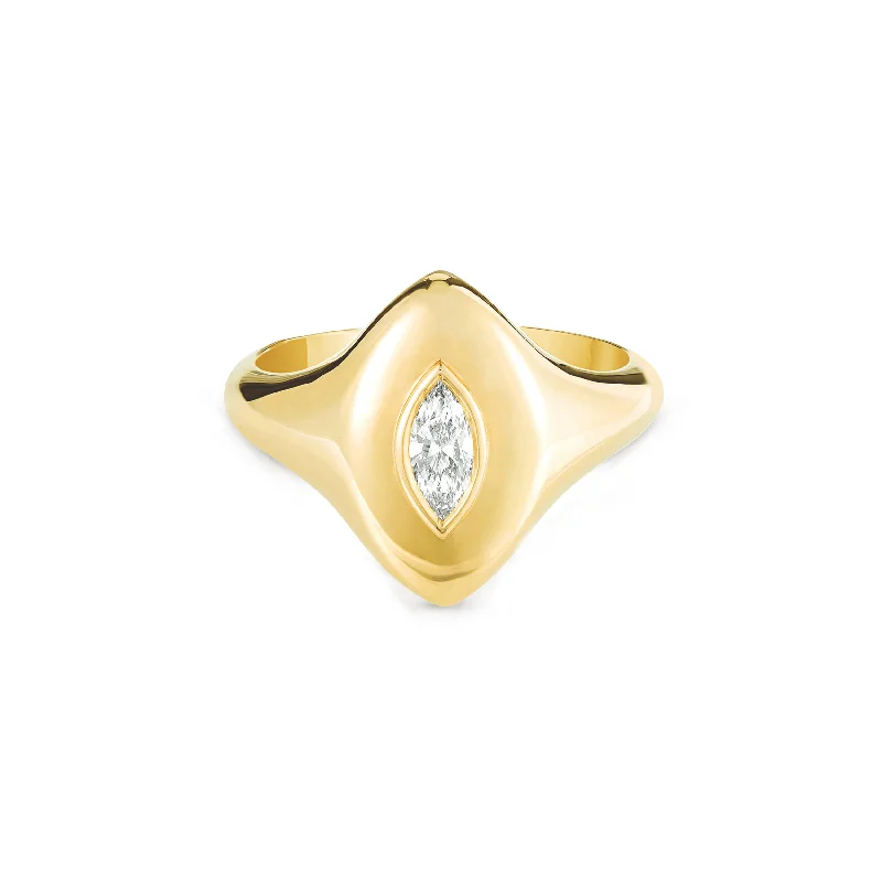 women's rings promise ring -Marquise Pinky Ring