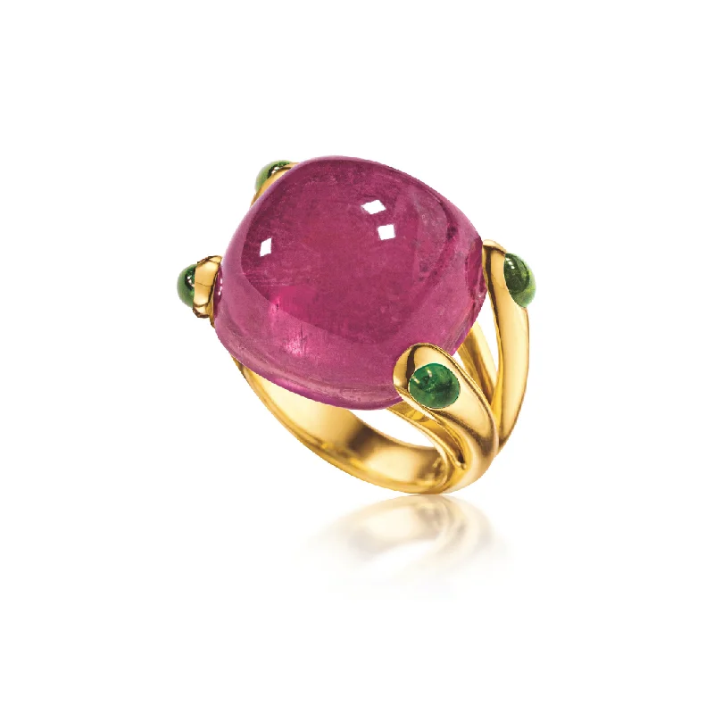 women's rings pave setting -Candy Ring in Rubellite