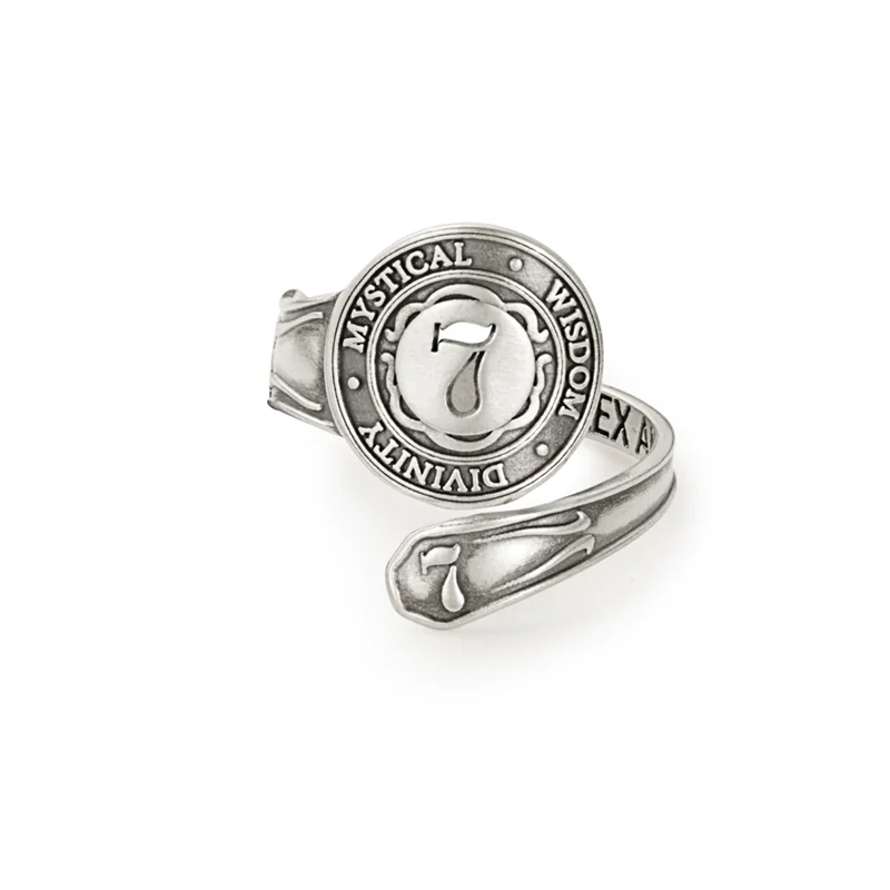 women's rings round cut -Number 7 Spoon Ring