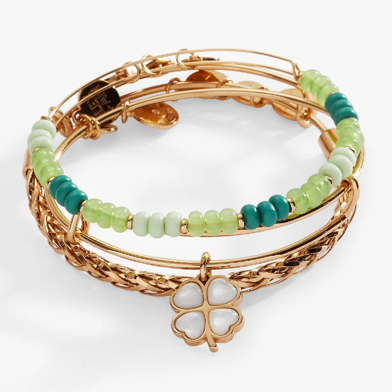 women's bracelets casual everyday -St. Patrick’s Day Set of 3 Charm Bangles