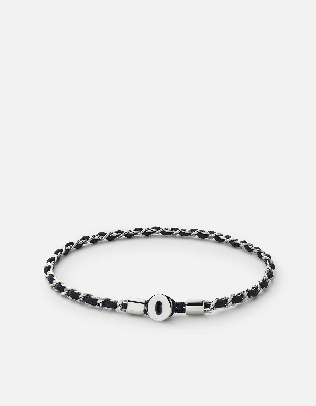 women's bracelets with diamond accents -Nexus Link Bracelet, Sterling Silver