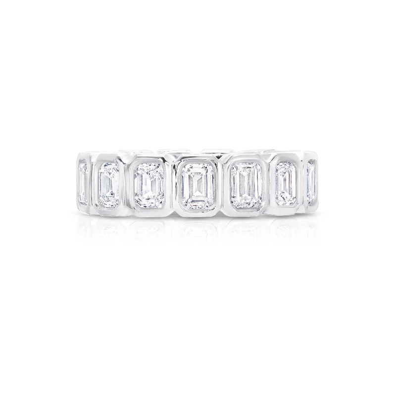 women's rings gemstone halo -NS Nova Eternity Band