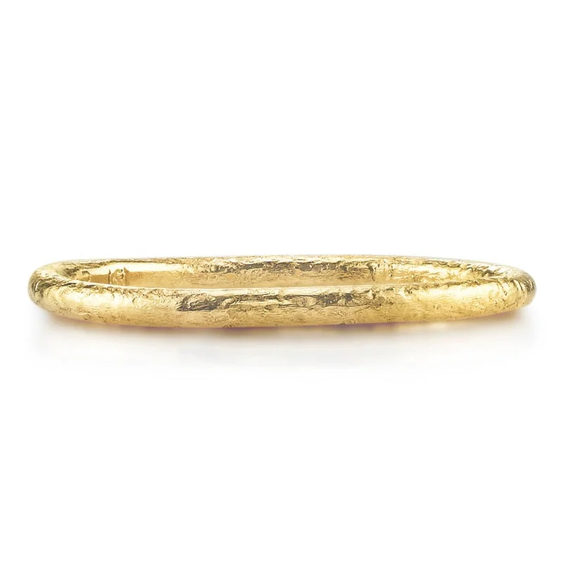 women's rings for sensitive skin -Single Stone 18K Yellow Gold Small Jane Band