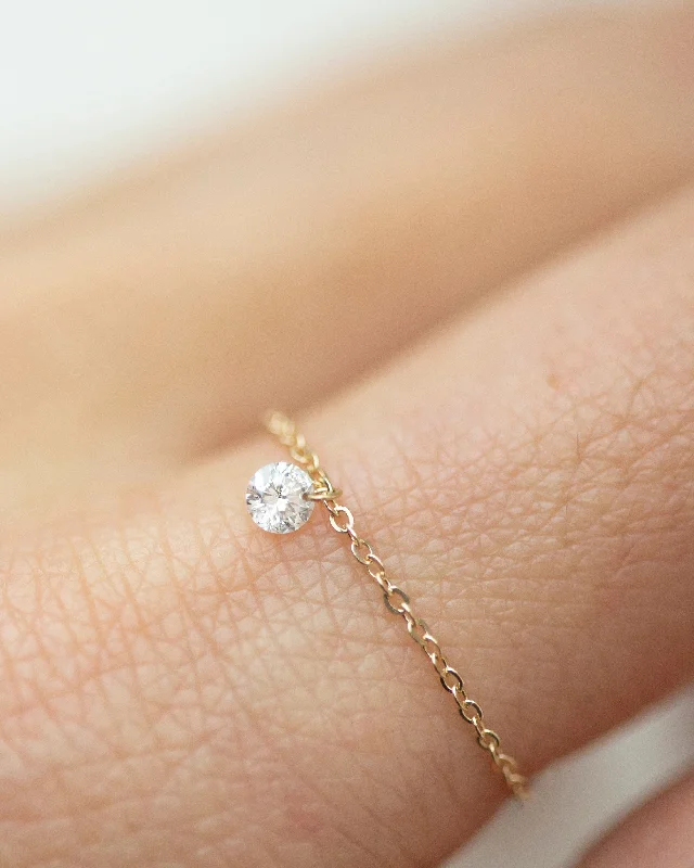 women's engagement rings minimalist style -Bare Diamond Ring