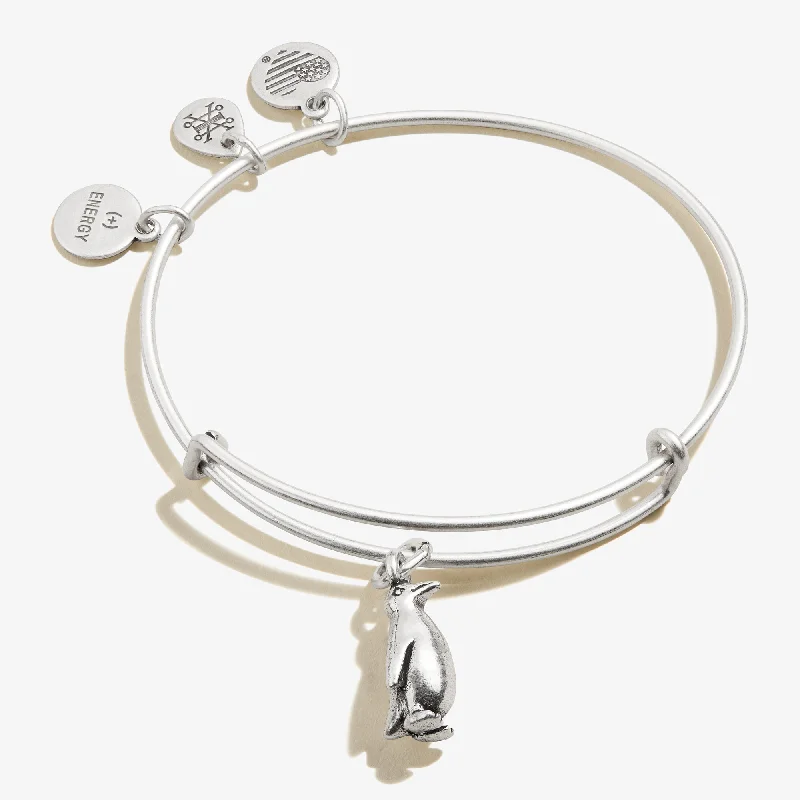 women's bracelets wedding jewelry -Penguin Charm Bangle