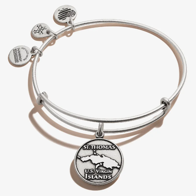 women's bracelets statement gemstone -St. Thomas Charm Bangle