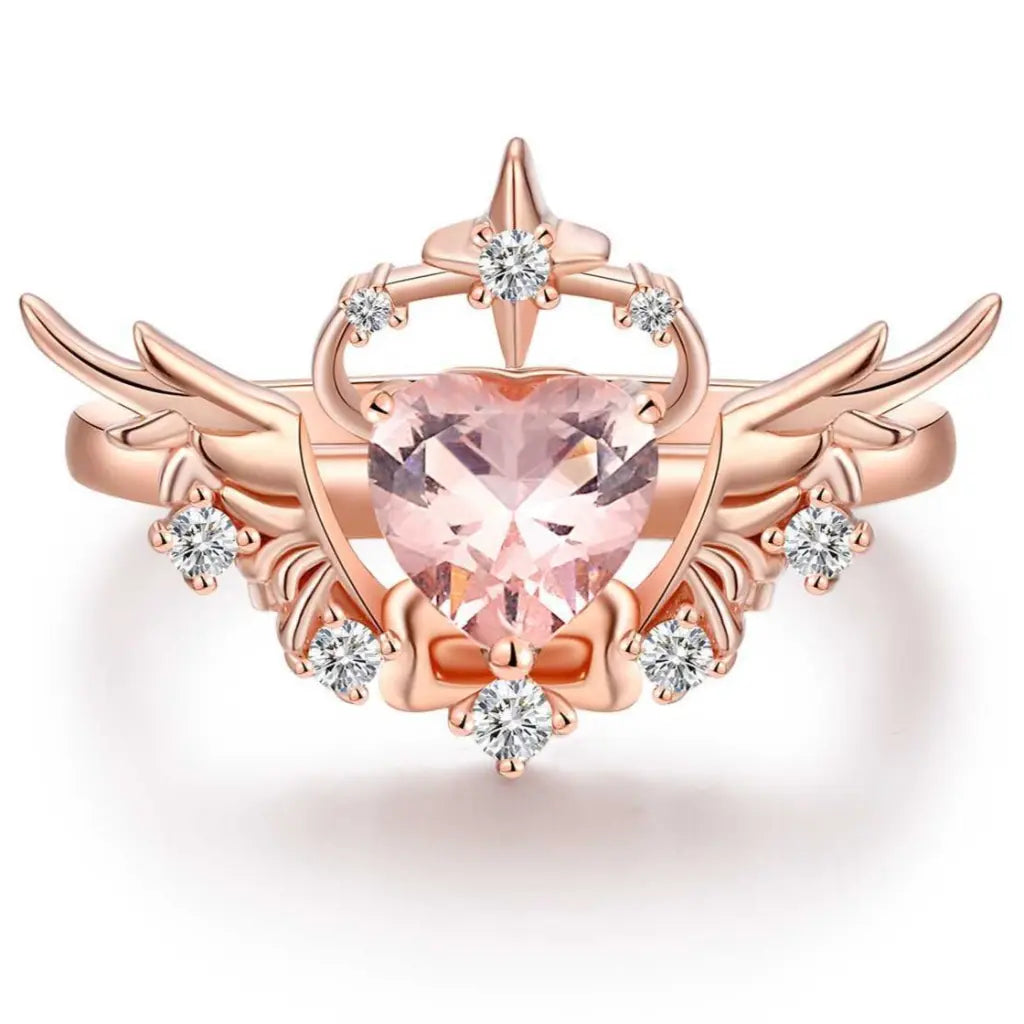 women's rings floral design -Camilla Ring - Sunset Pink