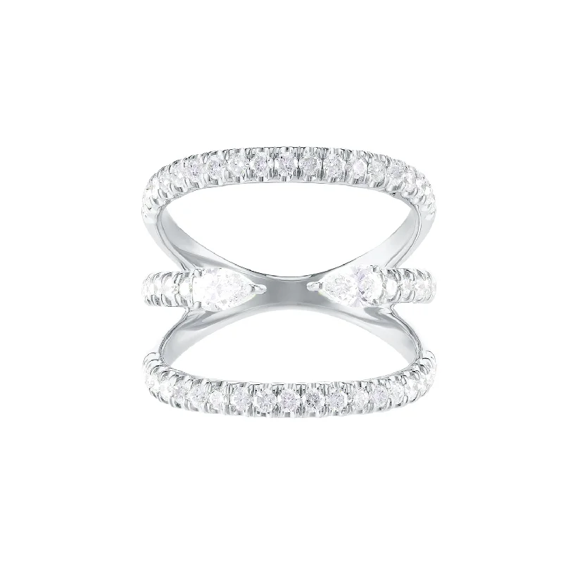 women's rings with channel setting -Alpha Ring