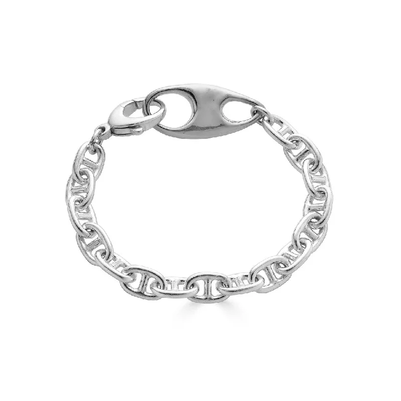 women's bracelets crystal charm -Oyster Mariner Bracelet, Silver