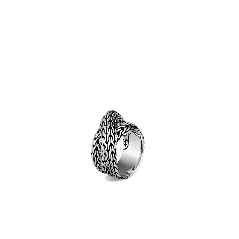 women's rings designer brand -Tiga Chain Overlap Ring