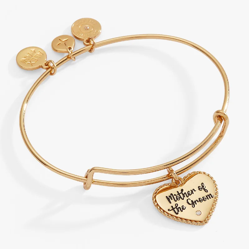 women's bracelets bold statement -Mother of the Groom Heart Bangle