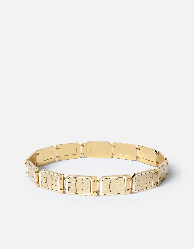 women's bracelets bar design -SIM Card Bracelet, Gold Vermeil