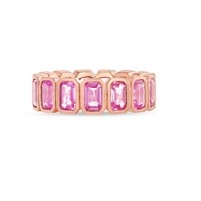 women's rings budget-friendly -Pink Sapphire Nova Eternity Band