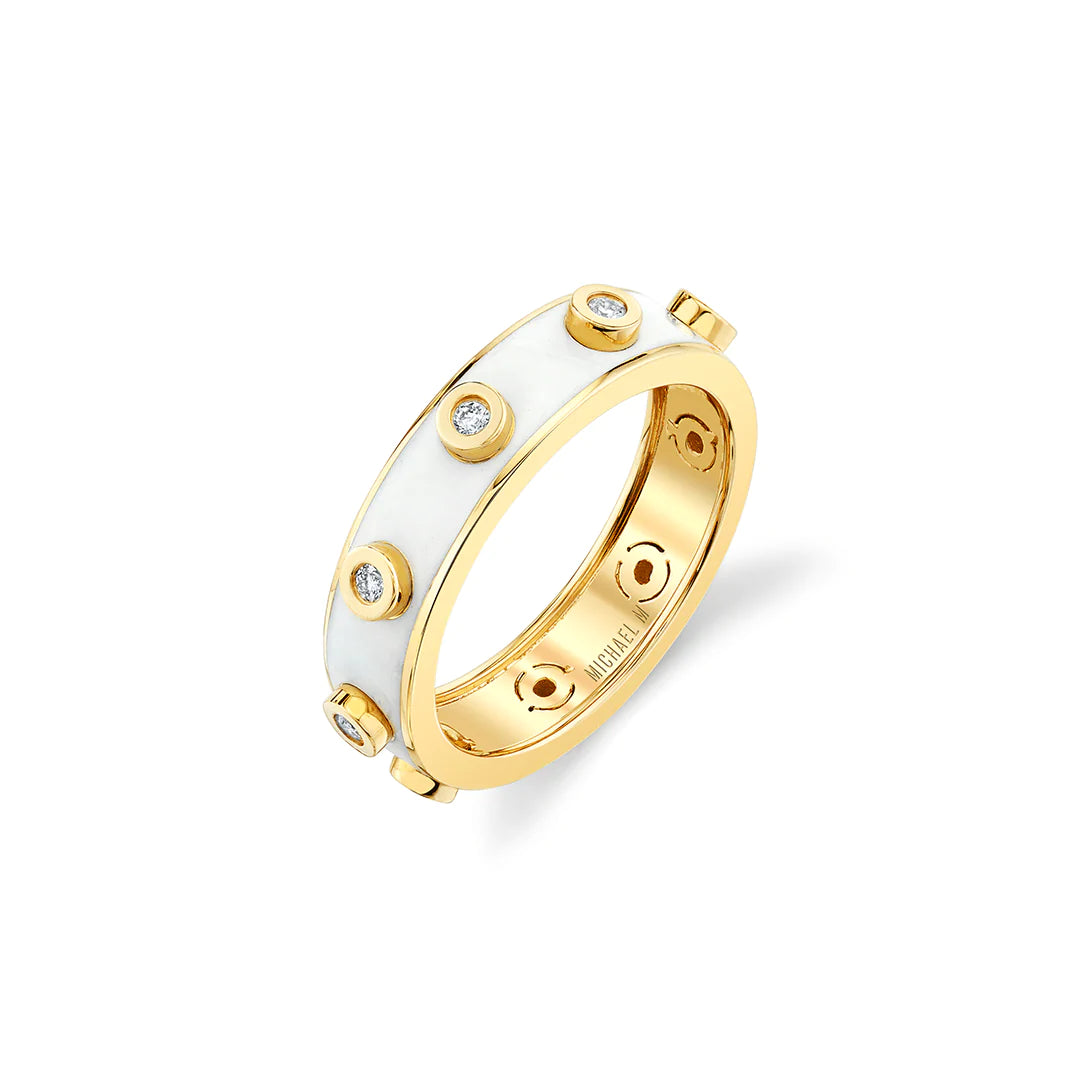 women's rings bold and stylish -Chroma Extruded Bezel Ring