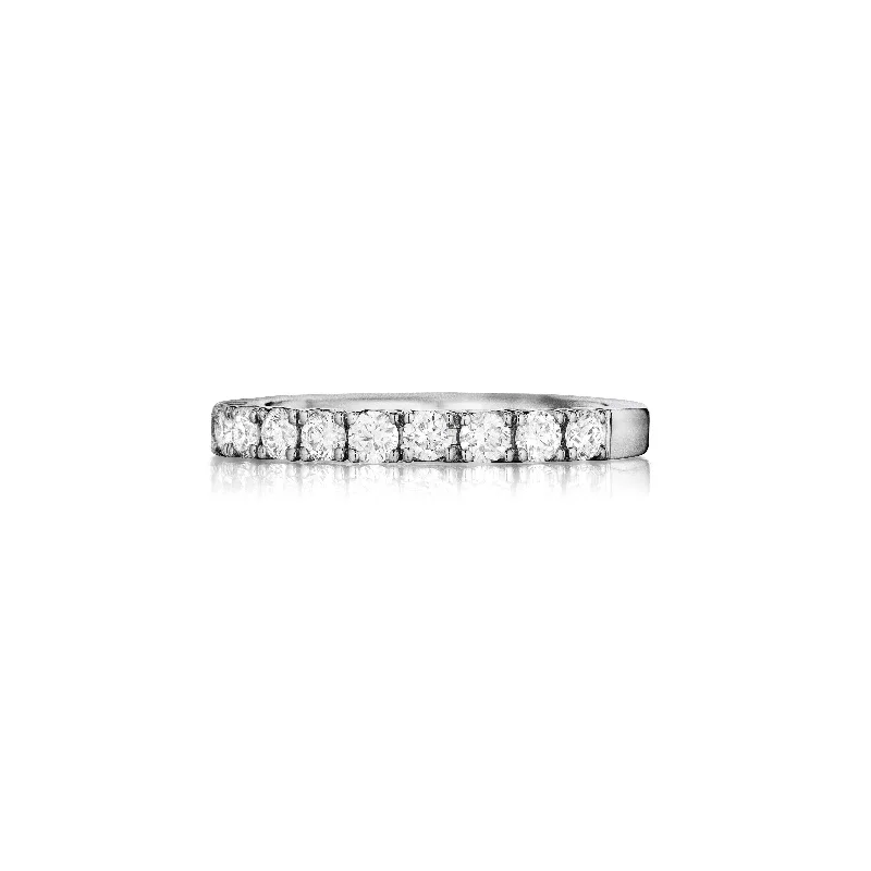 women's engagement rings eternity band -Classic Pave Set Diamond Wedding Band