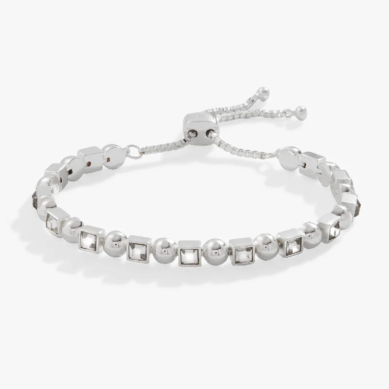 women's bracelets premium quality -Square Crystal Tennis Bracelet