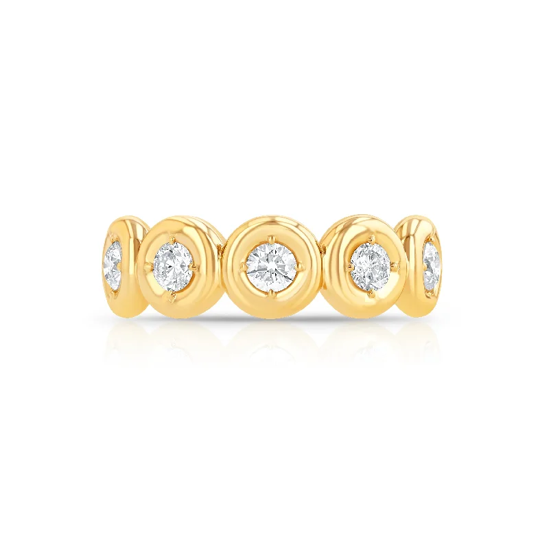 women's rings gold -Mini Orb Eternity Band